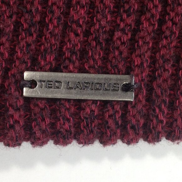 Ted Lapidus Paris Cotton Sweater Burgundy Blue Beige EXCELLENT USED CONDITION- M - Picture 6 of 9